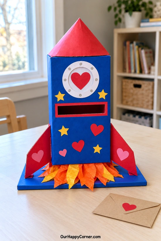 Valentine’s Day box ideas for kids: rocket