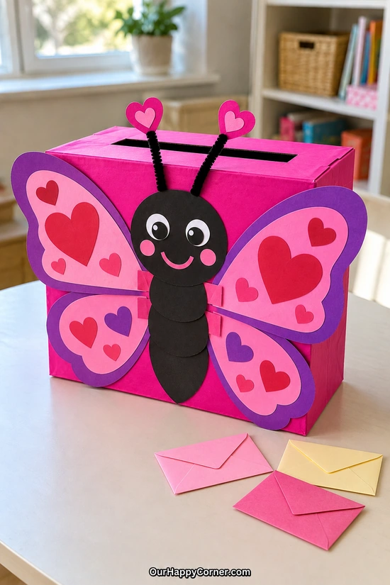 Valentine’s Day box ideas for kids: butterfly