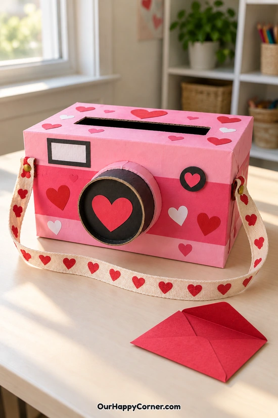 Valentine’s Day box ideas for kids: heart camera