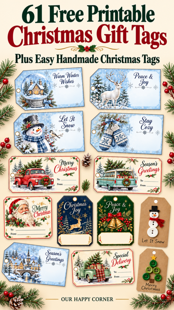 Christmas gift tags printable