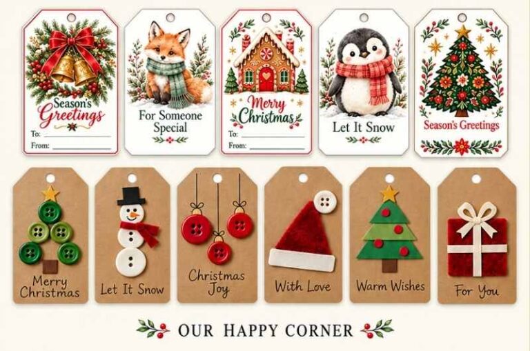 Free printable Christmas gift tags