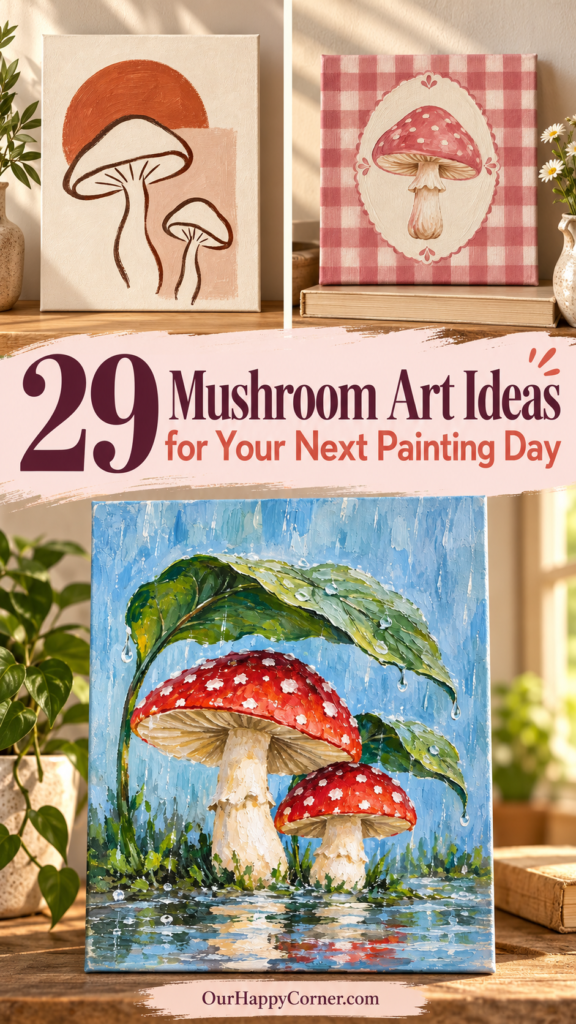 mushroom painting ideas