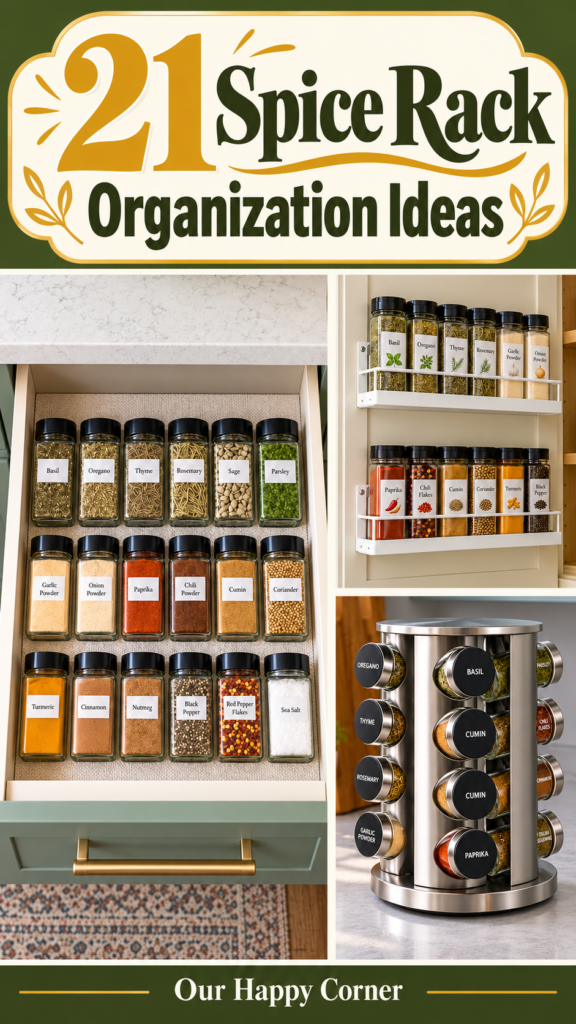 Spice rack organization 