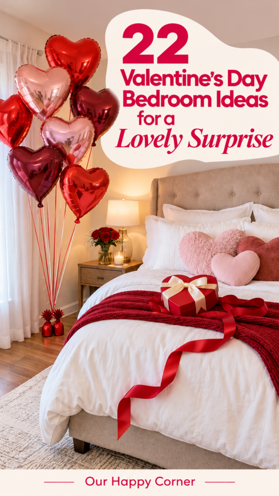 Valentines day bedroom decoration